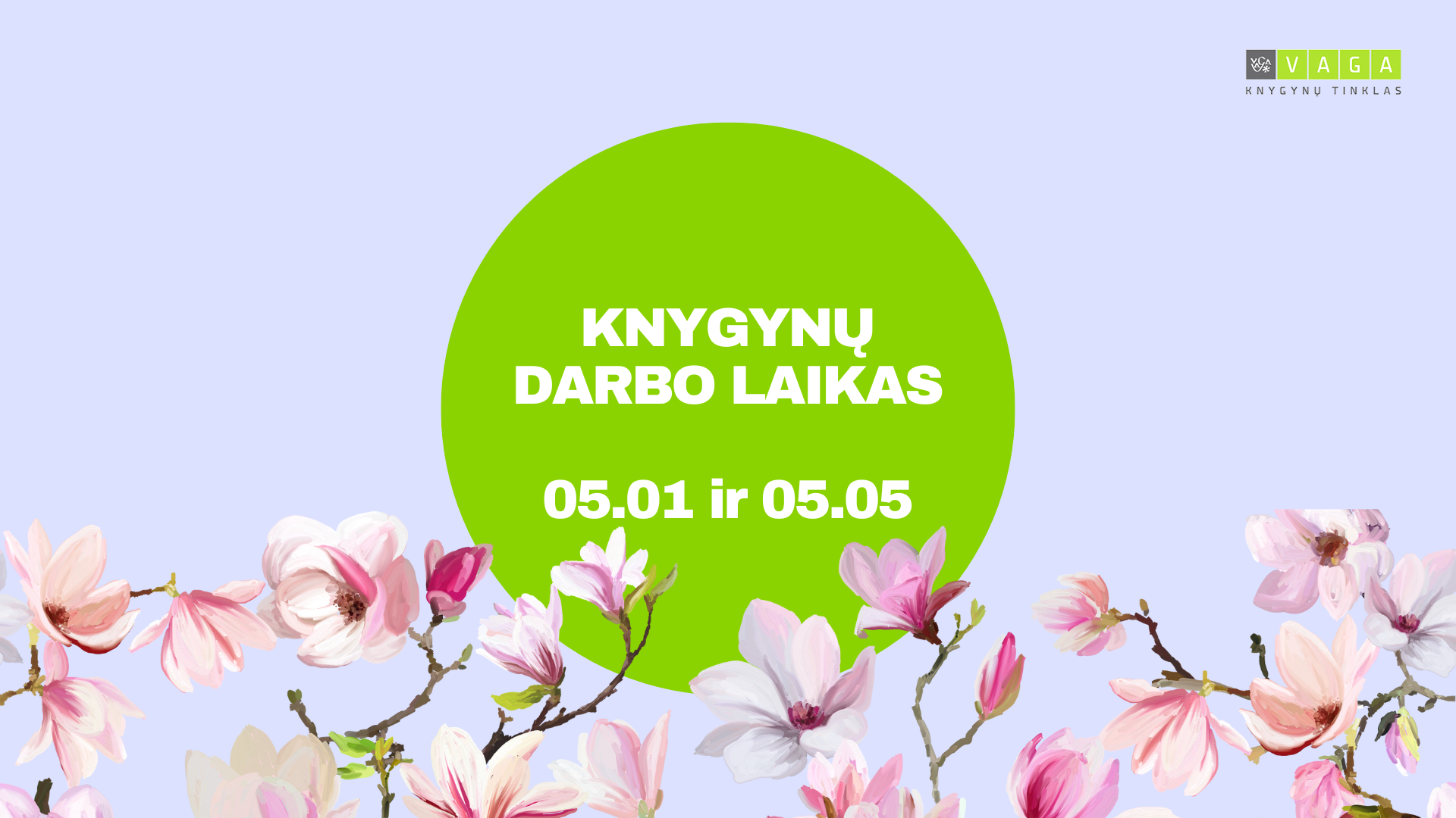Knygynų darbo laikas 05.01 ir 05.05